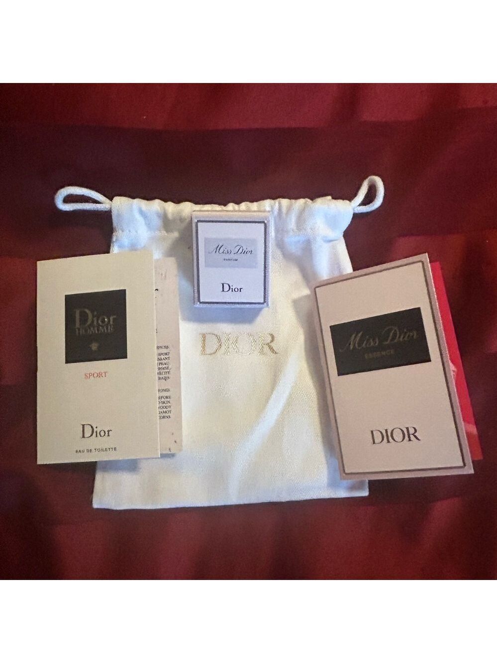 Dior Homme Sport and Miss Dior Set with White Pouch